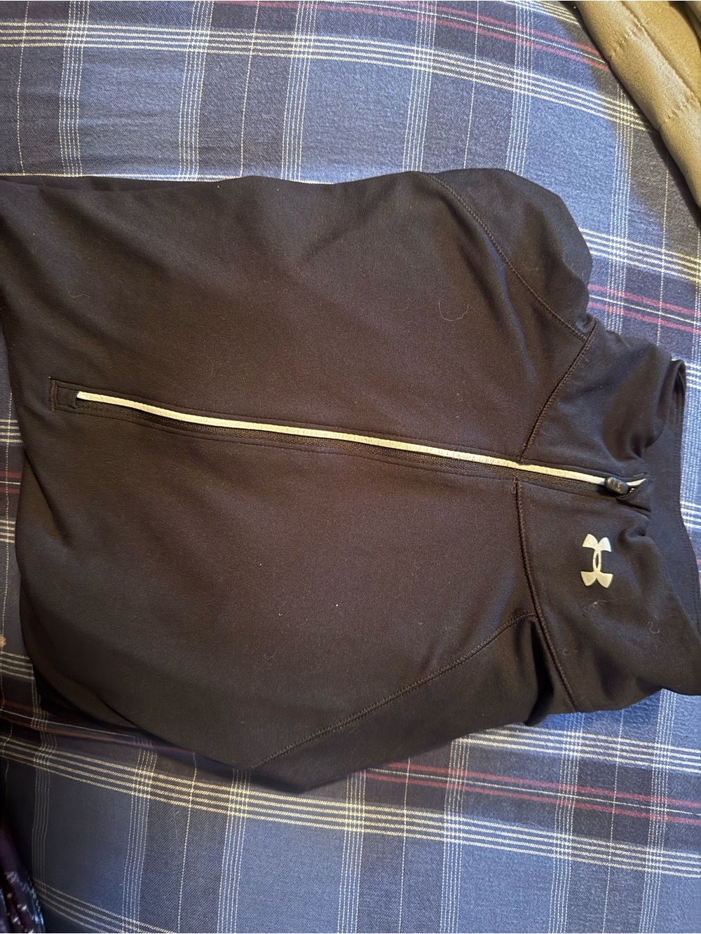 Under Armour Black Full-Zip Athletic Jacket with Reflective Logo